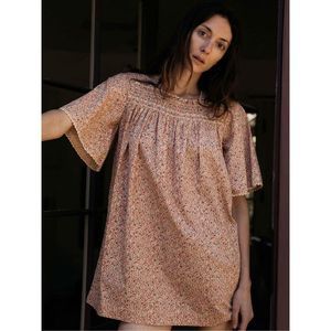 Doên Women’s S Rosemary Dress Rust Floral NEW